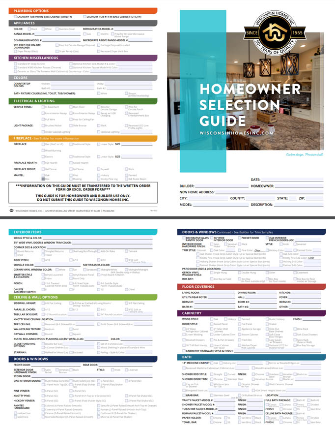 Home Owners Selection Guide Form